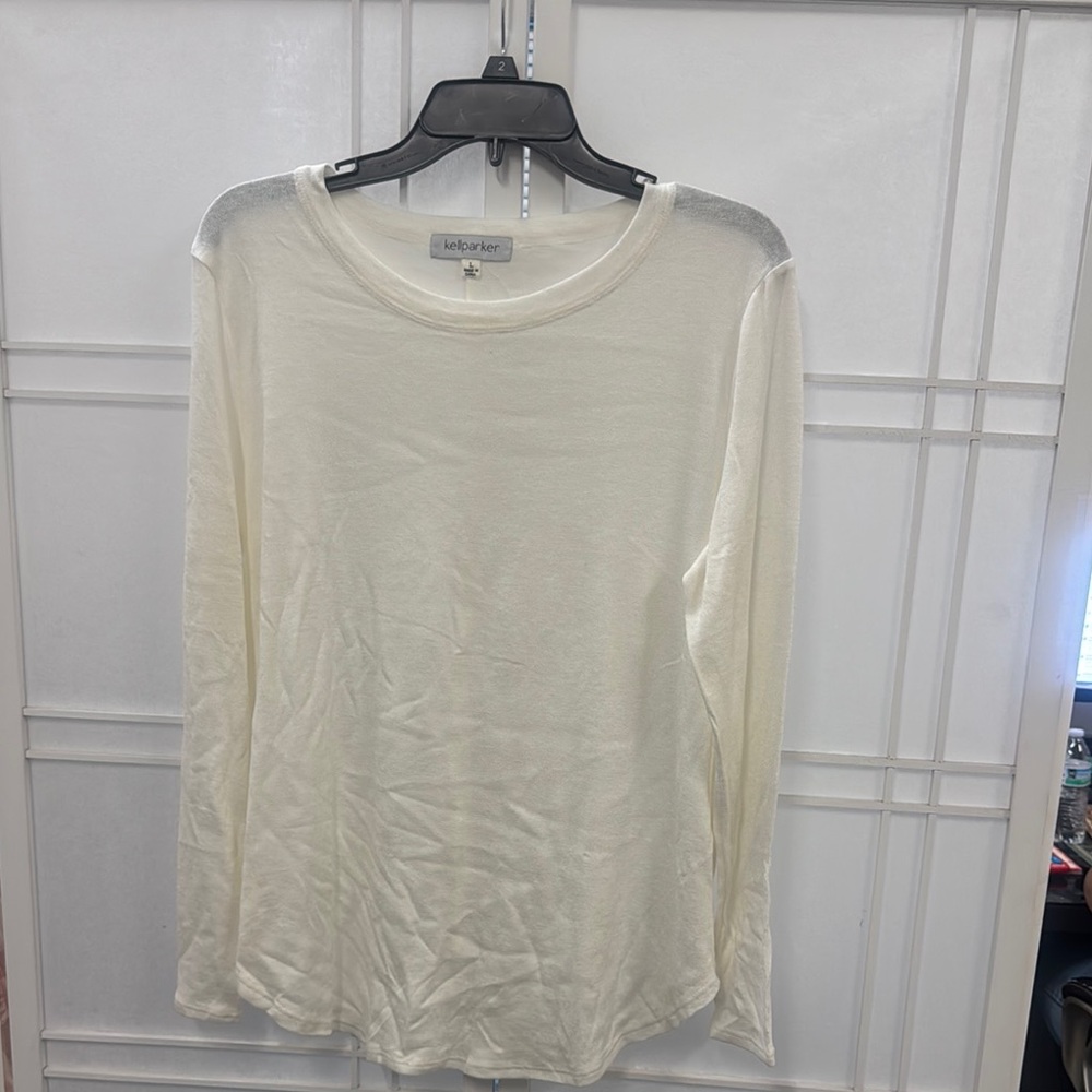 Kobi Halperin Cream Fitted Long Sleeve Tee